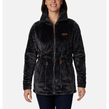 Columbia Ženske Jakne - Fire Side Long Full Zip Sherpa Fleece Tamno Sive Prugice | ZRTN-31798